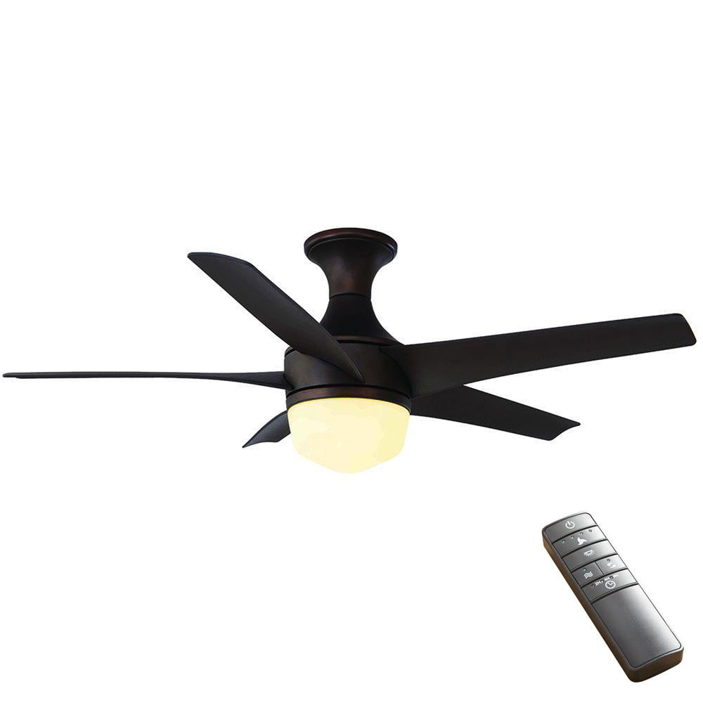 Home Decorators Collection Tuxford 44 in. LED Indoor Mediterranean Bronze Ceiling Fan with Light
