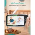 thumbnail image 2 of Monitor para bebés Kidsneed 5 Split con 2 cámaras HD 720P con visión nocturna, 2 of 9