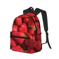 thumbnail image 2 of Vsdgher Strawberry Red Print Unisex Large Capacity Bookbag Schoolbag Casual Daypack for High School/College/Teens/Travel/Work, 2 of 8