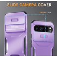 thumbnail image 5 of KOMI for Google Pixel 9/9 Pro Case with 1 Screen Protector, Built-in Slide Camera Cover, Military Grade Drop Protection, Heavy Duty Rugged Shockproof Protective Phone Cover, Purple, 5 of 5