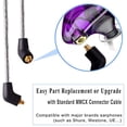 thumbnail image 4 of BASN Professional Dual Driver Musicians in-Ear Monitors with 2 Detachable MMCX Cables and Carrying Case - Purple, 4 of 7