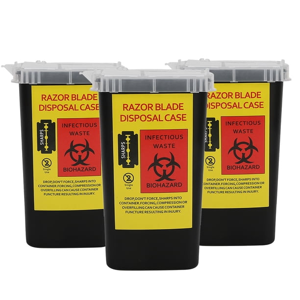Estuche para agujas de residuos de tatuajes, 3 unidades de agujas para residuos de tatuajes, contenedor de basura para tatuajes, contenedor de agujas para residuos de tatuajes optimizado para la excelencia