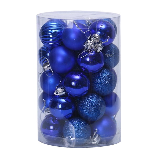 34 piezas de adornos navideños irrompibles de 4 cm para árbol de Navidad, decoración para bodas, fiestas de cumpleaños