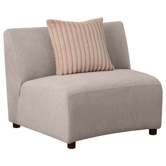 Coaster Fayette Upholstered Armless Chair, Greige