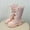 Pink, variant on Liyamei Kid's Girls Leather Lace-Up Zipper Riding Winter Boots (Toddler/Little Kid/Big Kid) Size 4-4.5 Years