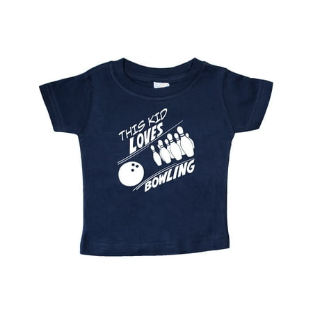 

Inktastic This Kid Loves Bowling Gift Baby Boy or Baby Girl T-Shirt