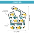 thumbnail image 2 of Bingfone Mess-Proof Baby Bib - Waterproof Bib for Baby Boy or Girl with Food Catcher Pocket, Unisex-Funny Boats, 2 of 6
