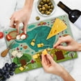 thumbnail image 4 of Animal Cutting Board, Illustration Animal Happy World Trees Leaves Hearts Love Art, Decorative Tempered Glass Cutting and Serving Board, Large Size, Multicolor, by Ambesonne, 4 of 5