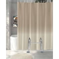 thumbnail image 3 of Split Shower Curtain for Transfer Bench, Beige Brown Ombre Fabric Shower Curtains for Bathroom, Abstract Modern Art Gradient Tub Sliding Transfer Bench Waterproof Bath Curtains 72"x84", 3 of 9