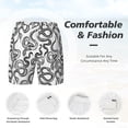 thumbnail image 6 of Picia Hand Drawn Snake pattern Mens Swim Trunks with Compression Liner Stretch Beach Shorts Quick Dry with Zipper Pockets No-Chafing Board Shorts-X-Large, 6 of 9