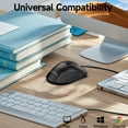 thumbnail image 4 of Wired Mouse, USB-A Wired , 1200 DPI Optical Tracking, 5 Buttons,Ergonomic Cord Mouse for PC/Mac/Laptop-Black, 4 of 9