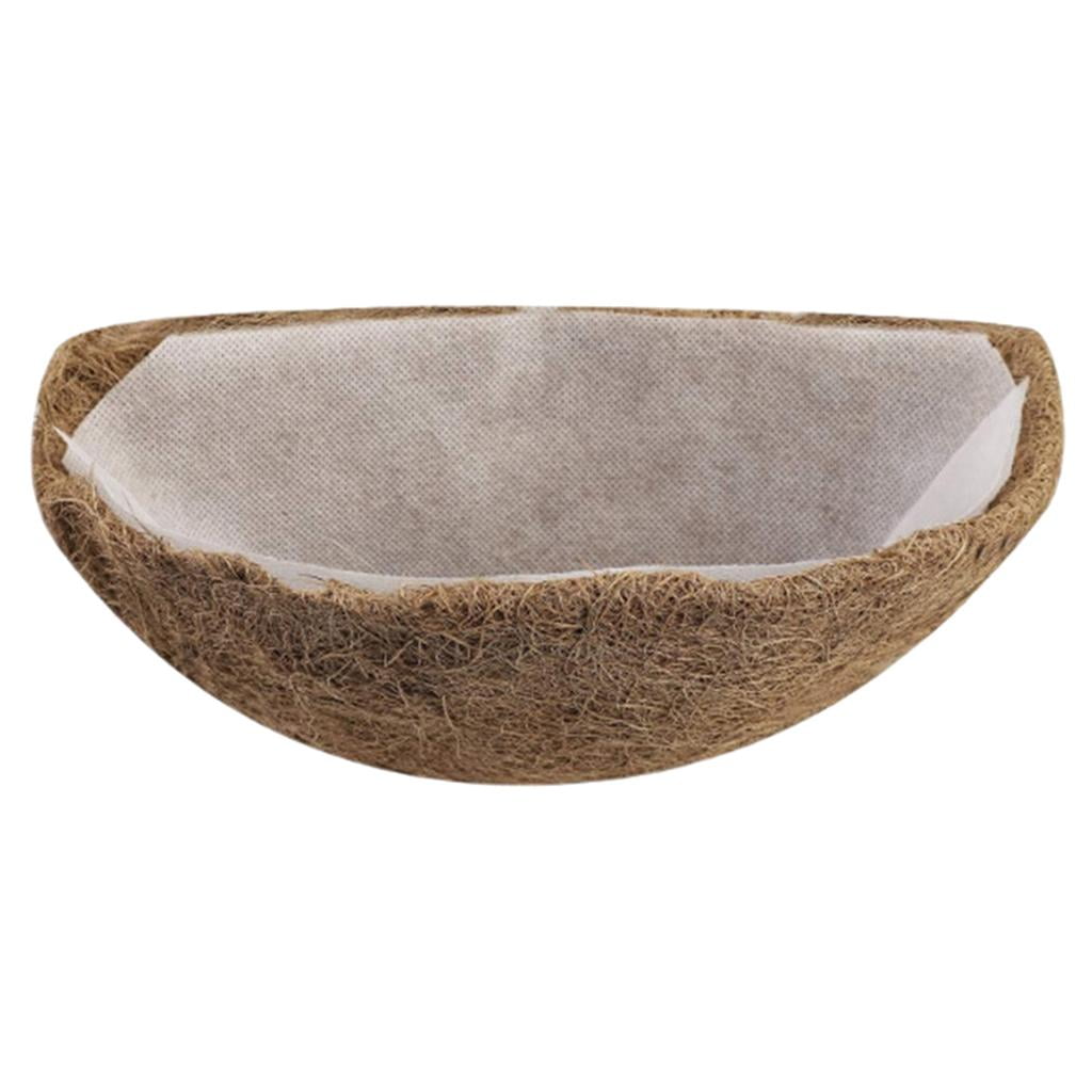 Round Natural Coconut Fiber Replacement Thick Liner for Plants Hanging and Flower Pot Outdoor Coir Planter 20cm Baoblaze 3 Pcs Coco Liners for Planters 