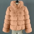 thumbnail image 5 of BiZtdJrK Back To College Sale Womens Faux Fur Cropped Jacket Fluffy Open Front Winter Thickedning Lapel Coats 2024 Long Sleeve Fuzzy Fleece Warm Outerwear Khaki M, 5 of 6