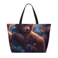 thumbnail image 2 of Xecao Lazy Stone Bear for versatile beach bag for women includes zipper pockets and waterproof material, ideal for vacations and adventures., 2 of 7