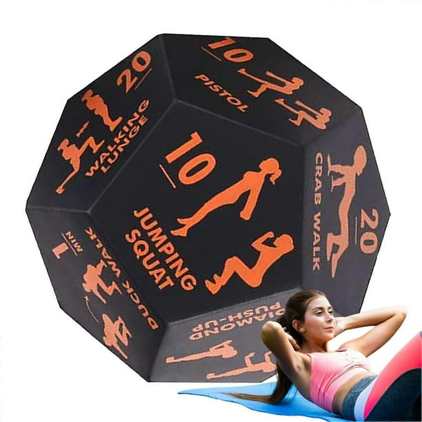 Fitness Dice – Portable Training Game, Strength Training Dice Set Outdoor Fitness, Travel, Sports Teams, Dynamic Workouts (Orange)