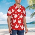 thumbnail image 5 of Disketp Hawaiian Shirts For Men,Maple Leaves Print Mens Casual Short Sleeve Button Down Shirts Beach Shirt, 5 of 8