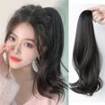 thumbnail image 4 of Black Brown Wig Female Ponytail Grab Clip Hip-hops High Ponytail, 4 of 5