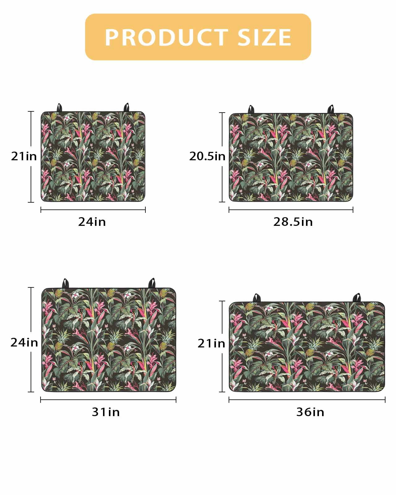 nqOlkjepod Large Induction Cooktop Protector Mat 36"x21", Tropical Pineapple Stove Top Covers for Electric Stove, Pink Green Botanical Leaves Stove Burner Cover Mats, Glass Top Stove Cover