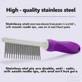 thumbnail image 3 of Metal Fur Detangler Tool Set for Small Animals - 2pcs Hair Buster Comb for Dogs, Cats & Rabbits Grooming, 3 of 4
