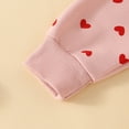 thumbnail image 4 of Generic Winter Kids' Rompers and Jumpsuits Toddler Long Sleeved Round Neck Pullover Heart Print Sweater Set Comfortable Home Wear Spring and Autumn Outdoor Sportswear(2-3 Years,Pink), 4 of 9