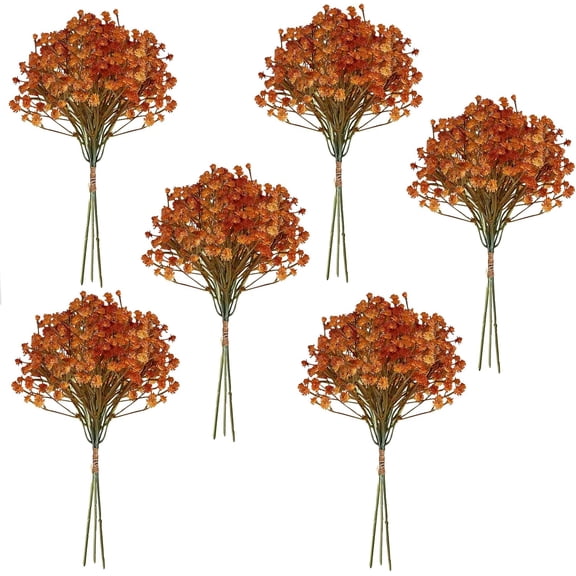 Babys Breath Artificial Flowers 18pcs Purple Realistic Gypsophila Greenery Faux Flowers for Wedding Bouquets