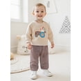 thumbnail image 5 of BemeyourBBs Baby Boy Thanksgiving Outfit Turkey Long Sleeve Sweatshirt Plaid Pants, 5 of 9