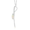 thumbnail image 2 of Angara Natural Opal Necklace - 1.5 ct Round Opal Pendant Necklace for Women (Size-9mm) - October Born Jewelry | 950 Platinum Pendant Necklace, 2 of 8