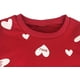 thumbnail image 5 of Conjunto de ropa para niñas pequeñas Conjunto de sudaderas con forro polar con estampado de corazón y conjunto de polainas 6-7 años 2 # Rojo Jormftte WRMH-1089-8, 5 of 5