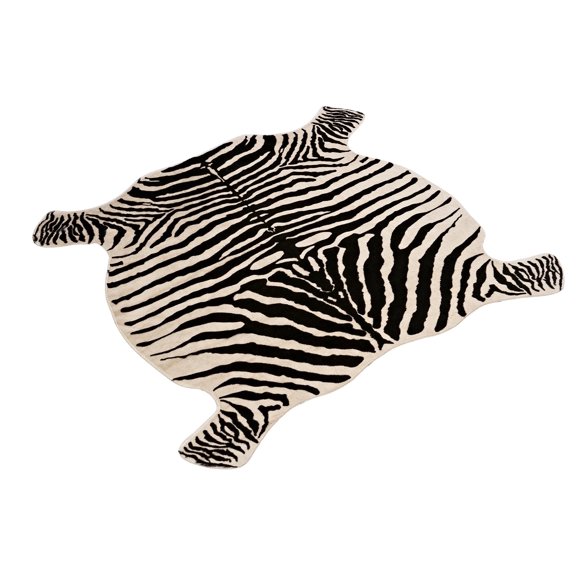 townssilk Area Rug Faux Zebra Print Rug 4.3x4.7 Feet Rug/Mat/Carpets for Home