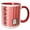 Red/White, variant on 3drose, Monogram Initial P in Pink White and Black, 11oz Two-tone Green Mug