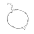 thumbnail image 1 of Multi-layer Alloy Anklet Chain for Women - Beach Foot Jewelry with Heart Design, 1 of 1