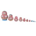 thumbnail image 4 of 10 Uds. de Muñecas Anidadas Rusas de Madera Pintadas con Flores, Decoración para El Hogar Azul Y Dorada Baoblaze Muñecas rusas Matryoshka, 4 of 8