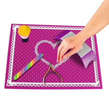 Lace Washable - Nail Art Table Mat Point Lace Silicone Foldable Washable Manicure Nail DIY Tools