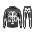 thumbnail image 3 of Halloween Unisex Tracksui Skeleton Hoodies And Sweatpants Set for Boy Girl 2 Piece Outfits Athletic Jogging Suits, 3 of 4