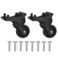 thumbnail image 1 of Uxcell 1 Paire de Roues de Valise Remplacement Roues de Valise Roulette Réparation pour Valise Roue Pivotante Noir (3.6x4.2x3.3x4.2 cm), 1 of 6