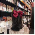 thumbnail image 2 of Pinza para el pelo con lazo grande de satén de dos piezas (rojo + azul oscuro), pinza para el pelo con lazo grande de gasa de primavera, pinza para el pelo retro de estilo francés femenino, 2 of 5