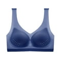 thumbnail image 4 of Gyexs Women's One Fab Fit Underwire Demi T-Shirt Convertible Bra Seamless Comfort Support Seamless Bras for Women, Blue, Size XL, 4 of 4