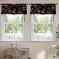 thumbnail image 2 of LALILO Kitchen Curtain Valance Watercolor Splatter Boho Rod Pocket Window Curtain 52"x 18" Set of 2, 2 of 7