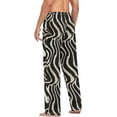 thumbnail image 6 of Top-kevin Silver black Zebra Print Pajama Pants Men's Lounge Pants Straight-Fit Men Pajama Bottoms, 6 of 7