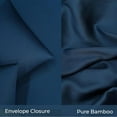thumbnail image 7 of Earthy Threads Queen Sheet Set - 100% Organic Bamboo 4 Piece Set - Luxurious Silky & Soft - Cooling for Hot Sleepers - Hotel Luxury Bed Sheets - 16"inch Deep Pockets (Navy Blue), 7 of 7