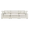 thumbnail image 3 of Commix Down Filled Overstuffed Boucle Fabric 3-Seater Sofa in Ivory, 3 of 5