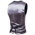 thumbnail image 5 of Previn Men's Waistcoat Sleeveless Vest V Neck Tank Top Summer Split Basic Winter Soft Casual Business Casual Suit Vest Dark Grey Small, 5 of 5