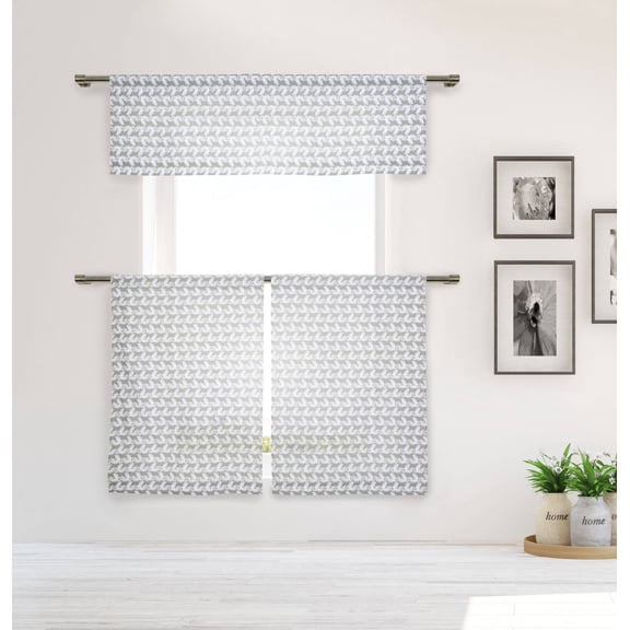Lemona 3 Piece Kitchen Curtain Set Tiers
