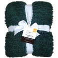 thumbnail image 4 of Mainstays Faux Shearling Blanket, Dk. Green, Full/Queen 90"X90", for Adult, 4 of 7