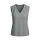 thumbnail image 3 of Blusas de Verano de Mujer Cuello en V sin Mangas de Color Sólido con Cuello Tank Top Desgaste Diario Casual, Blusas sin Mangas para Mujeres, 3 of 5