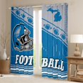 thumbnail image 2 of jejeloiu American Rugby Football Blackout Curtains Set of 2 (52x84 Each),Blue Gray Window Curtains For Sport Gamer, 2 of 6