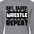 thumbnail image 4 of Inktastic Eat, Sleep, Wrestle, Repeat Long Sleeve T-Shirt, 4 of 5