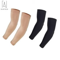 Gustave Breathable Support Elbow Compression Arm Sleeves, Unisex, 2 Pairs