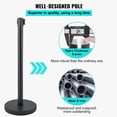 thumbnail image 3 of Kojooin Crowd Control Stanchions with Retractable Belt 6.5Ft, Queue Posts 36 Inches, Heavy Duty Base, Easy Assembly, 3 of 8