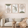 thumbnail image 3 of Sage Green Framed Canvas Prints Wall Art Set, Abstract Botanical Boho Wall Decor, Minimalist Geometric Line Leaf Canvas Artwork for Living Room, Bedroom, Dining Room, Office, Bathroom -, 3 of 6